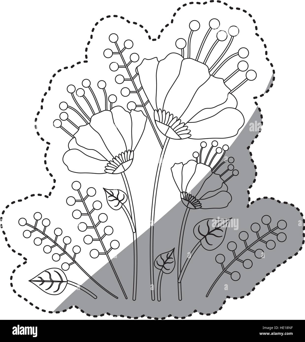 Isolated flowers decoration design Stock Vector Image & Art - Alamy