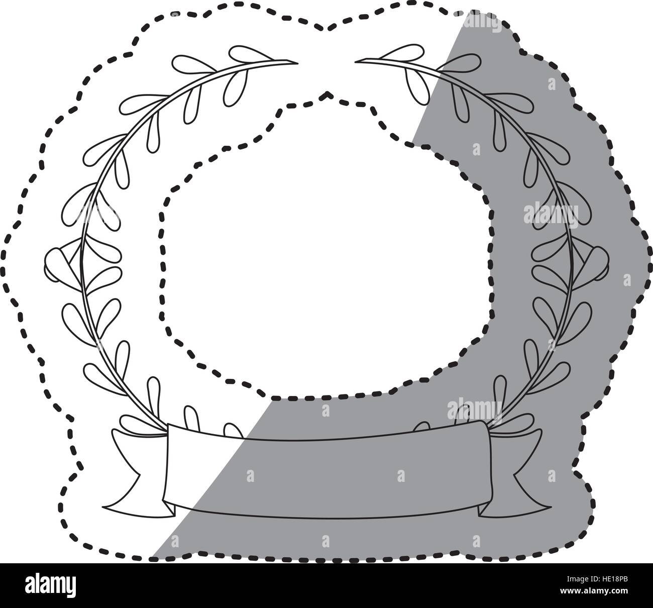 Isolated leaves wreath design Stock Vector Image & Art - Alamy