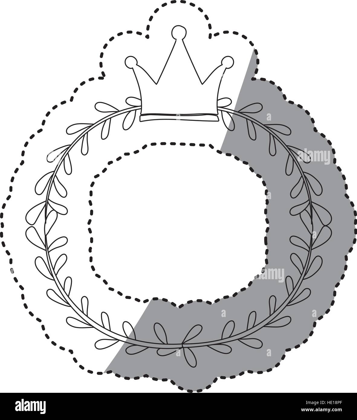 Isolated leaves wreath design Stock Vector Image & Art - Alamy