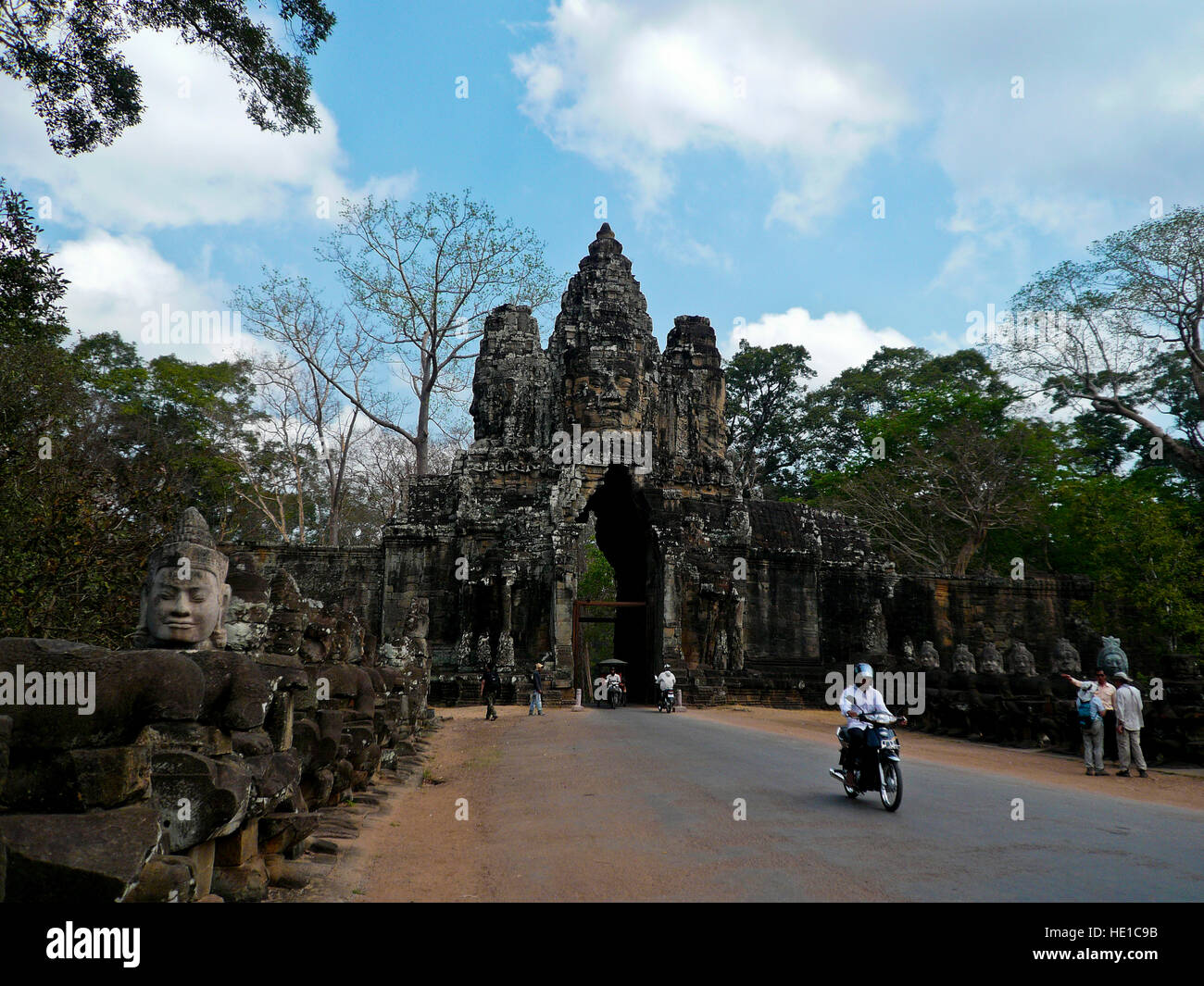 Touring Angkor Wat Stock Photo
