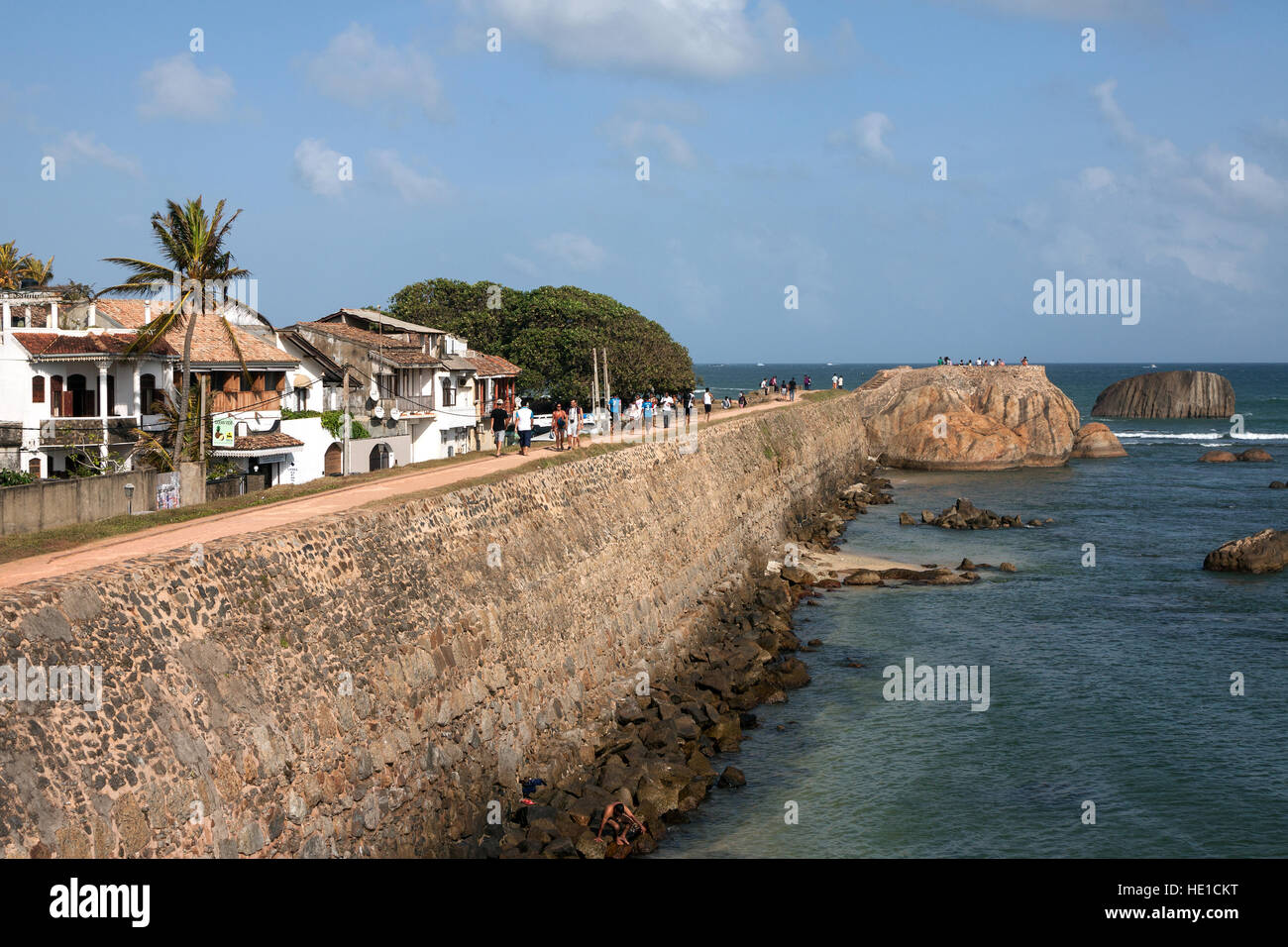 Ramparts, Galle Fort, Galle, UNESCO World Heritage Site, Southern Province, Sri Lanka Stock Photo