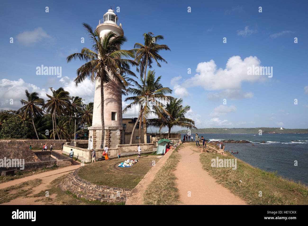 Lighthouse, Galle Fort, Galle, UNESCO World Heritage Site, Southern Province, Sri Lanka Stock Photo