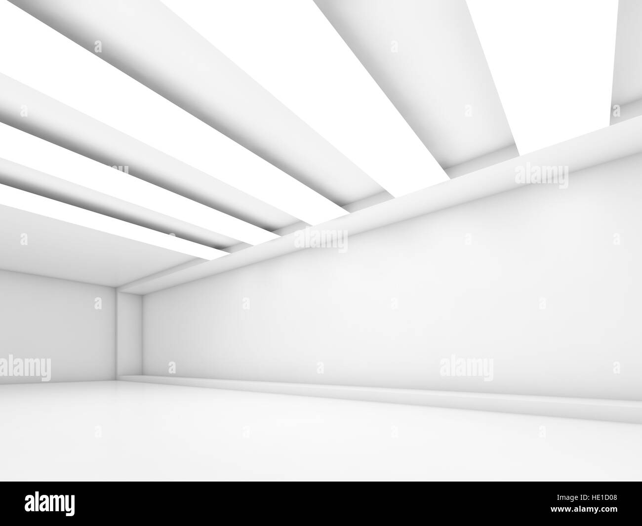 Abstract Empty White Interior Background With Stripes Of