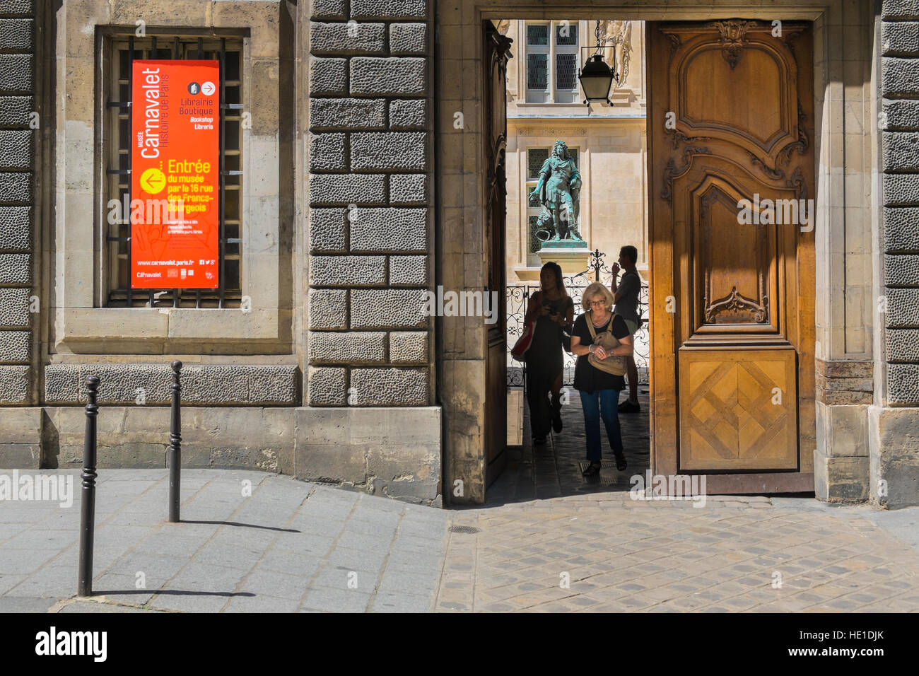 entrance and inner courtyard of carnavalet museum Stock Photo