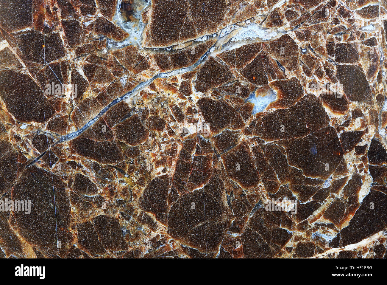 Patterned natural of brown marble pattern texture background. Stock Photo
