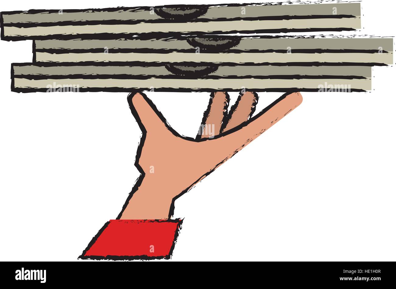 hand holding pizza box delivery sketch Stock Vector Image & Art Alamy