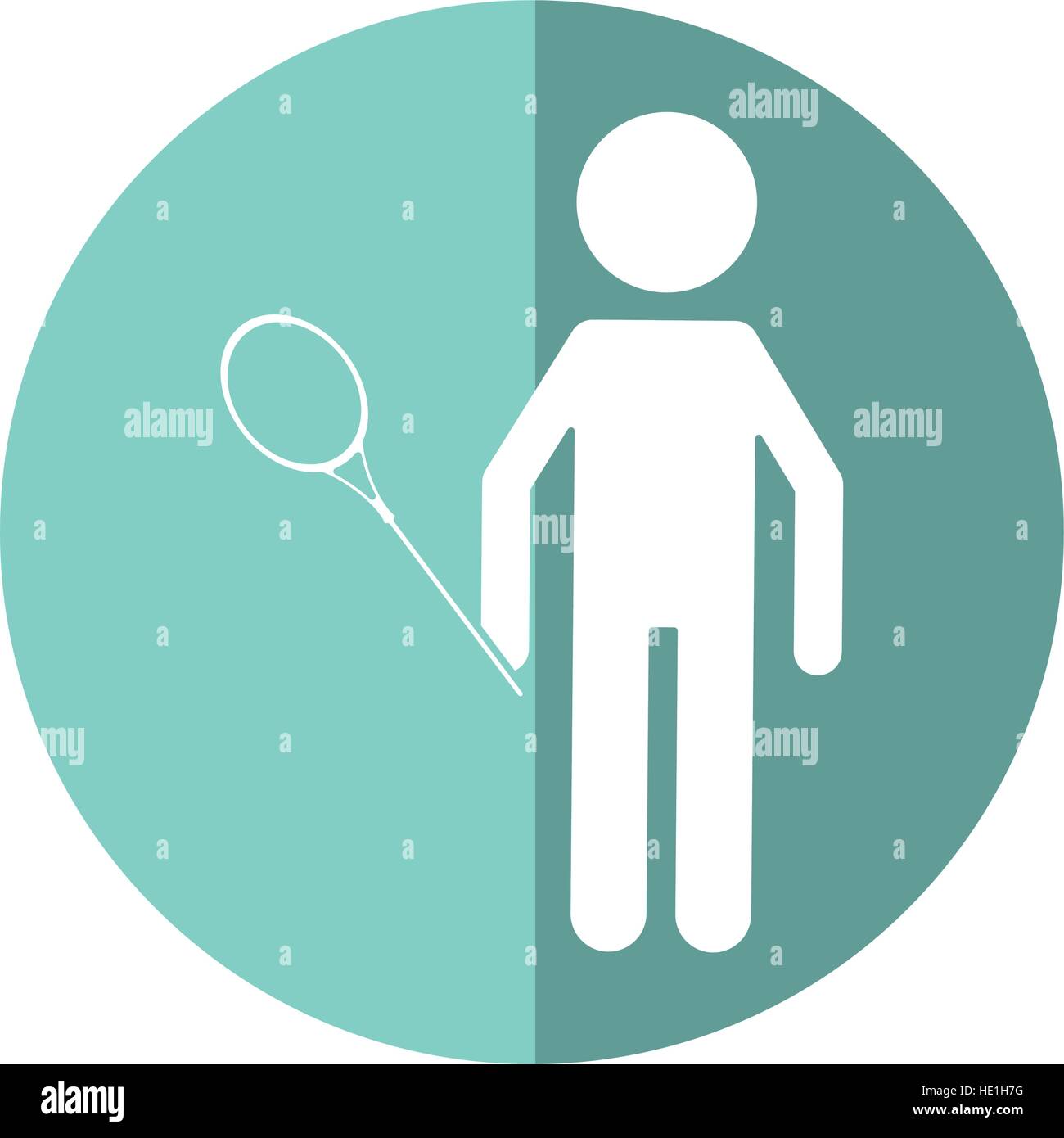 character badminton player racket shadow Stock Vector Image & Art - Alamy