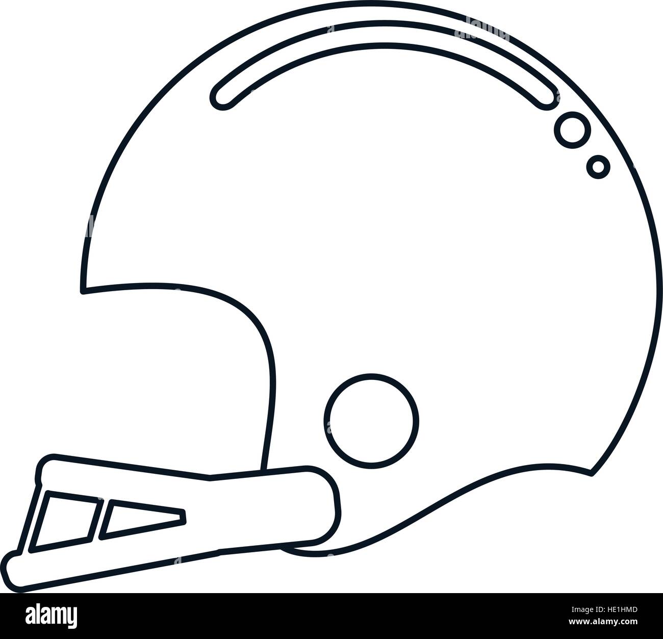 american football helmet sport outline vector illustration eps 10 Stock Vector