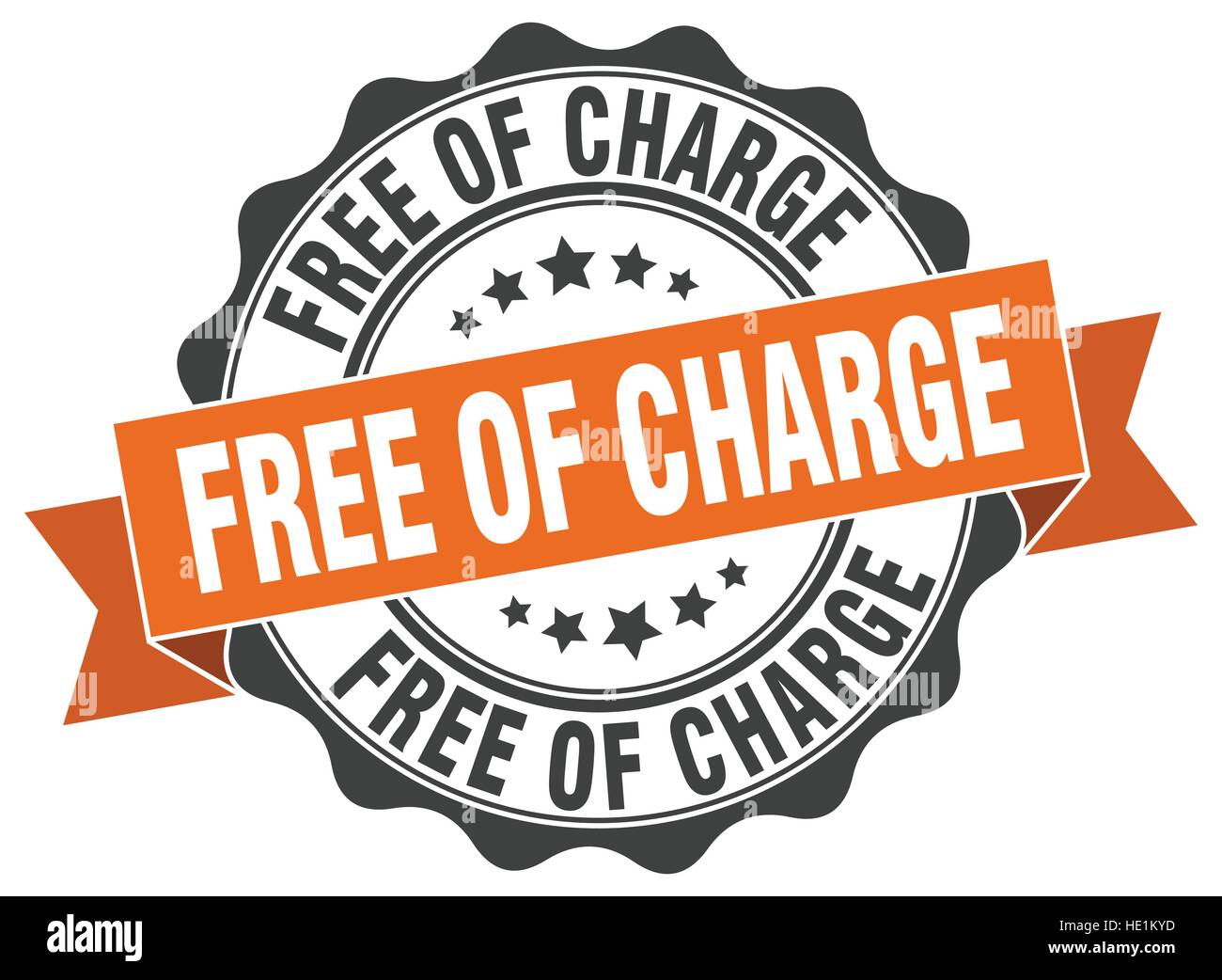 free of charge stamp. sign. seal Stock Vector