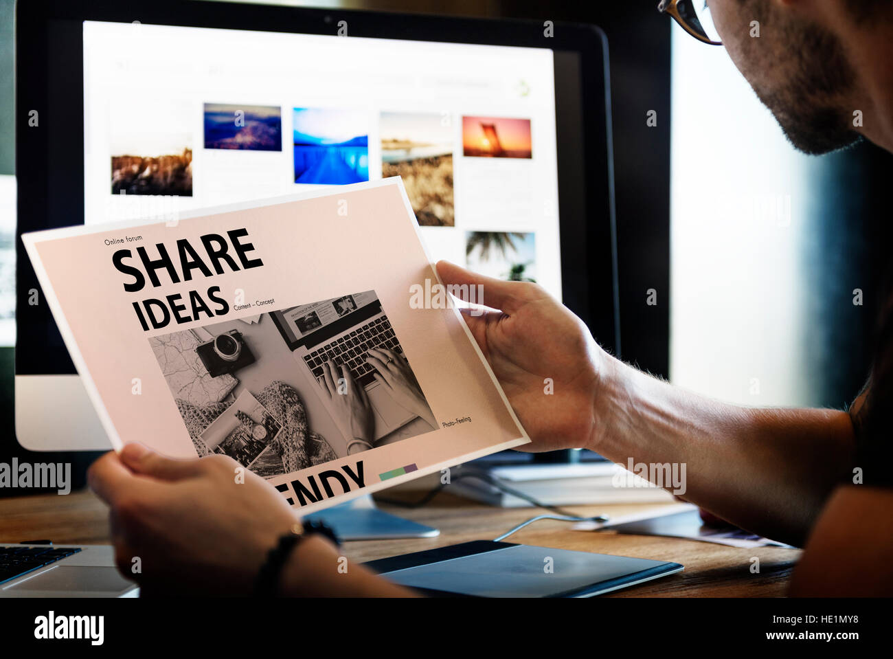 Social Media Blog Ideas Concept Stock Photo Alamy