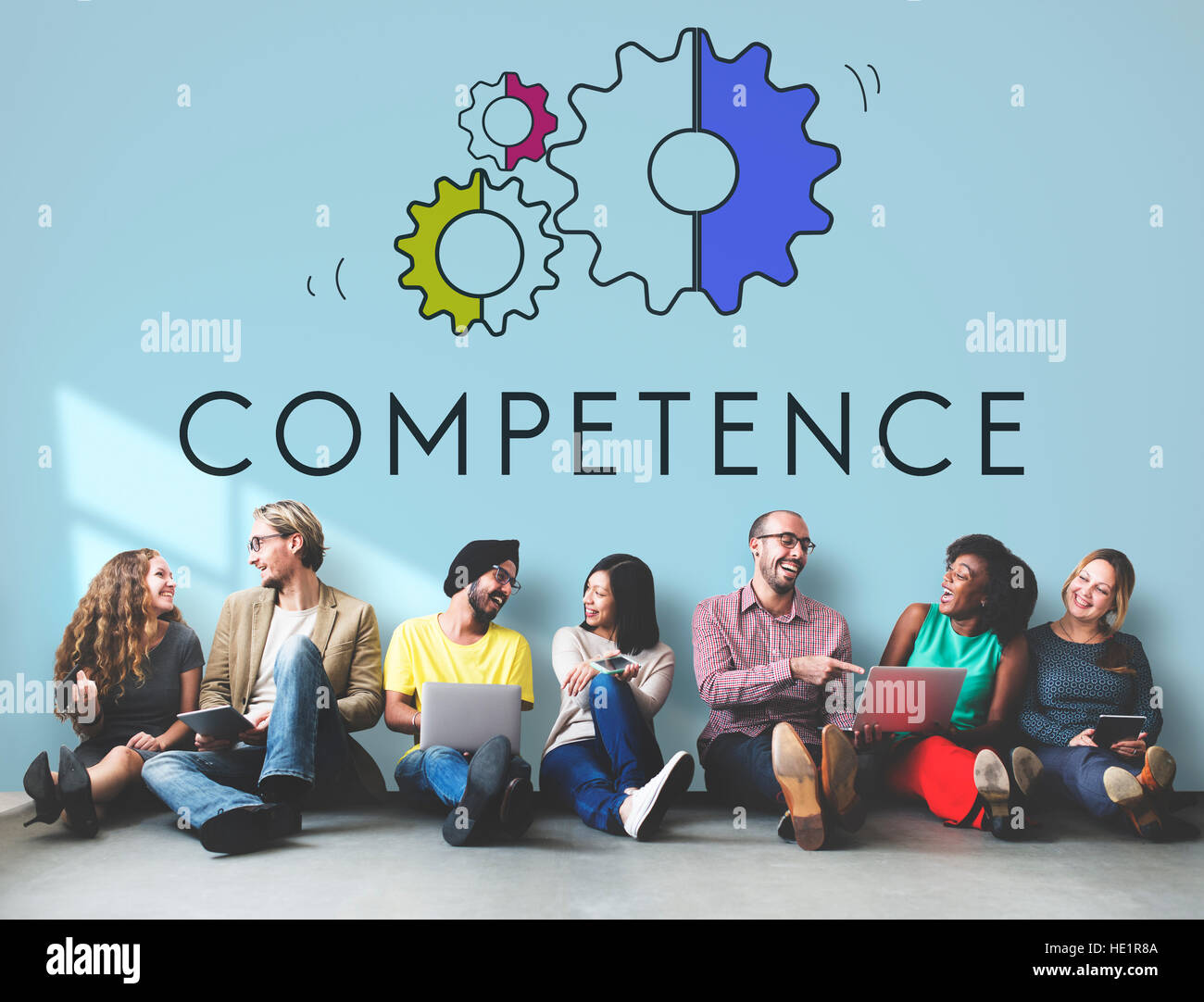 Performance Skills Cog Icon Concept Stock Photo - Alamy