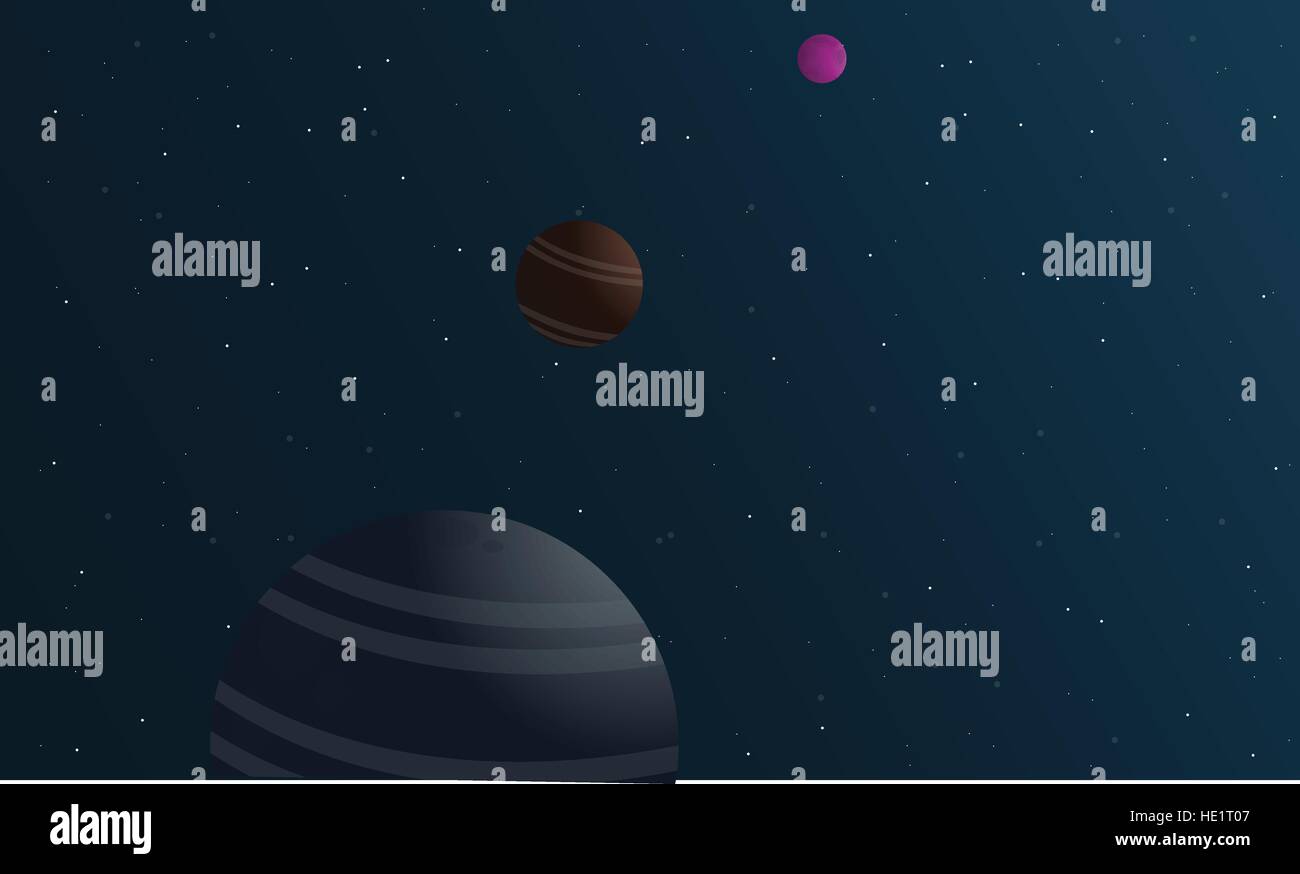 Vector illustraetion of planet space landscape Stock Vector Image & Art ...