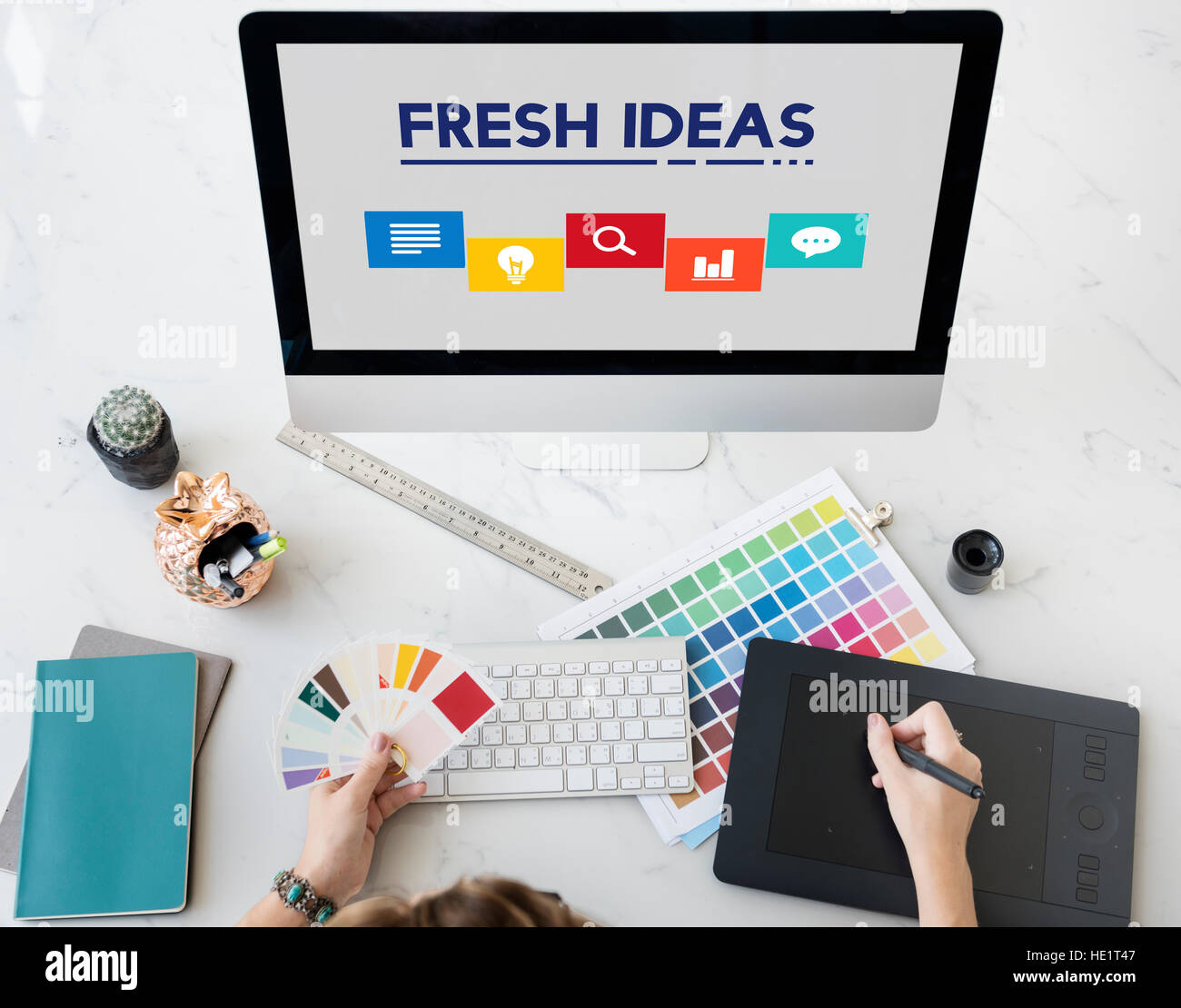 Creative Ideas Icon Boxes Concept Stock Photo - Alamy