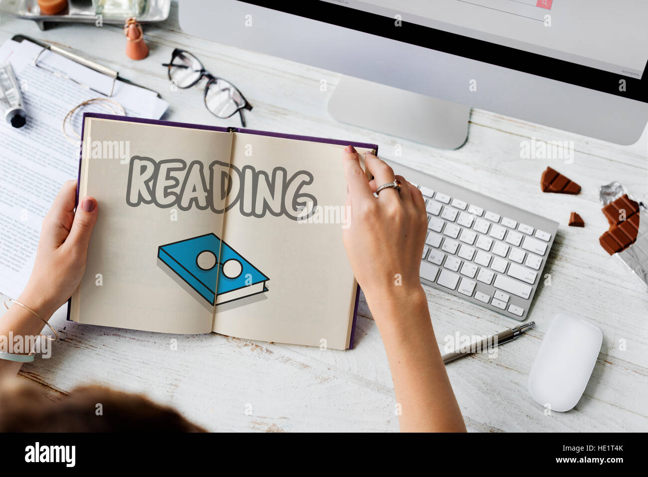 Education Reading Study Textbook Concept Stock Photo - Alamy