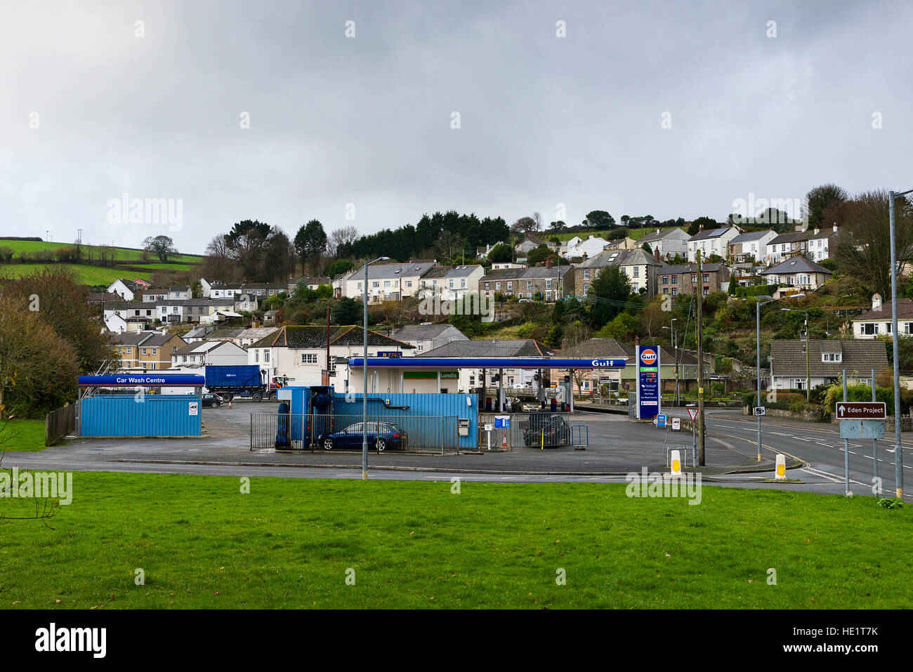 St Blazey in Par, Cornwall, UK. Editorial use only Stock Photo Alamy