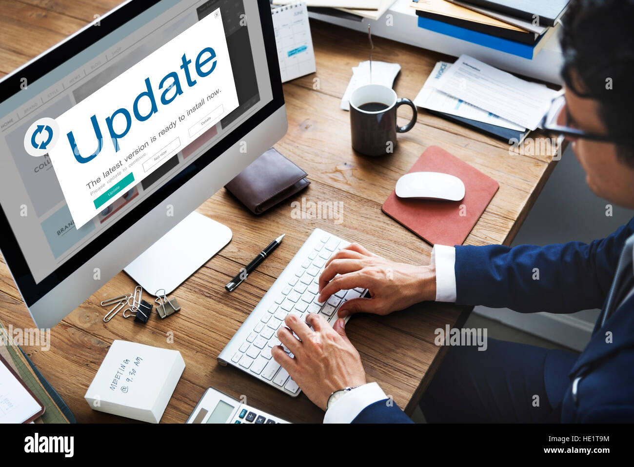 Update Window Popup Alert Concept Stock Photo - Alamy