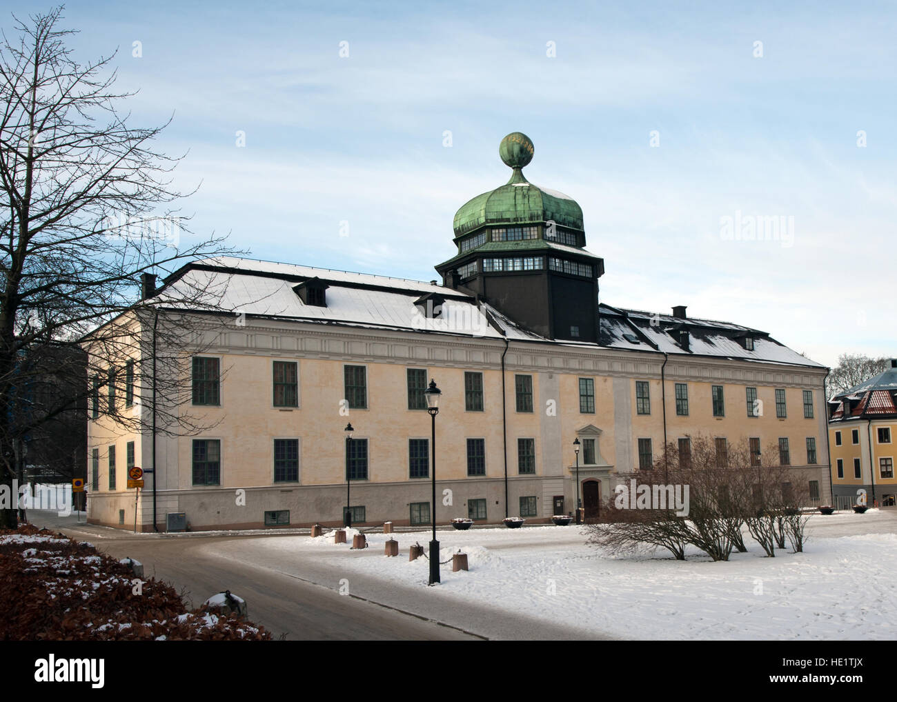 Gustavianum is a historical building from 1620 with an anatomical theater on the roof in Uppsala, Sweden Stock Photo