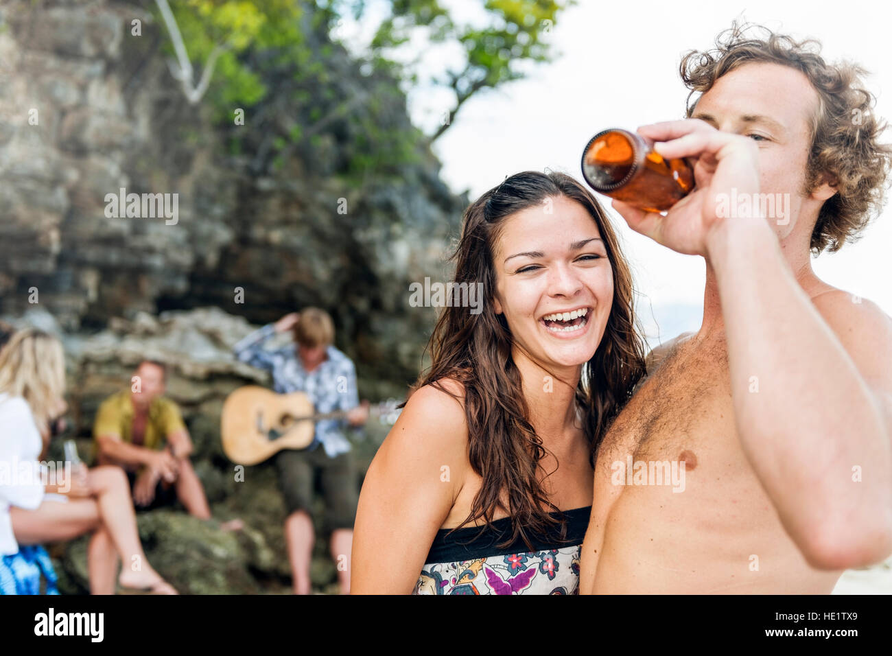 Beach Bikini Happiness Leisure Relaxation Fun Concept Stock Photo - Alamy