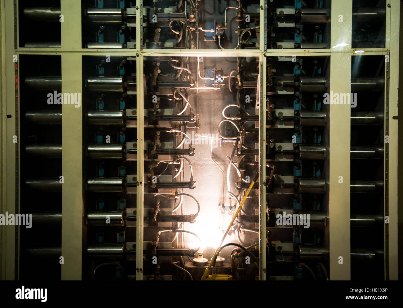 Several Hydraulic Rods Help Lock Down The Two 23 Ton Blast Doors