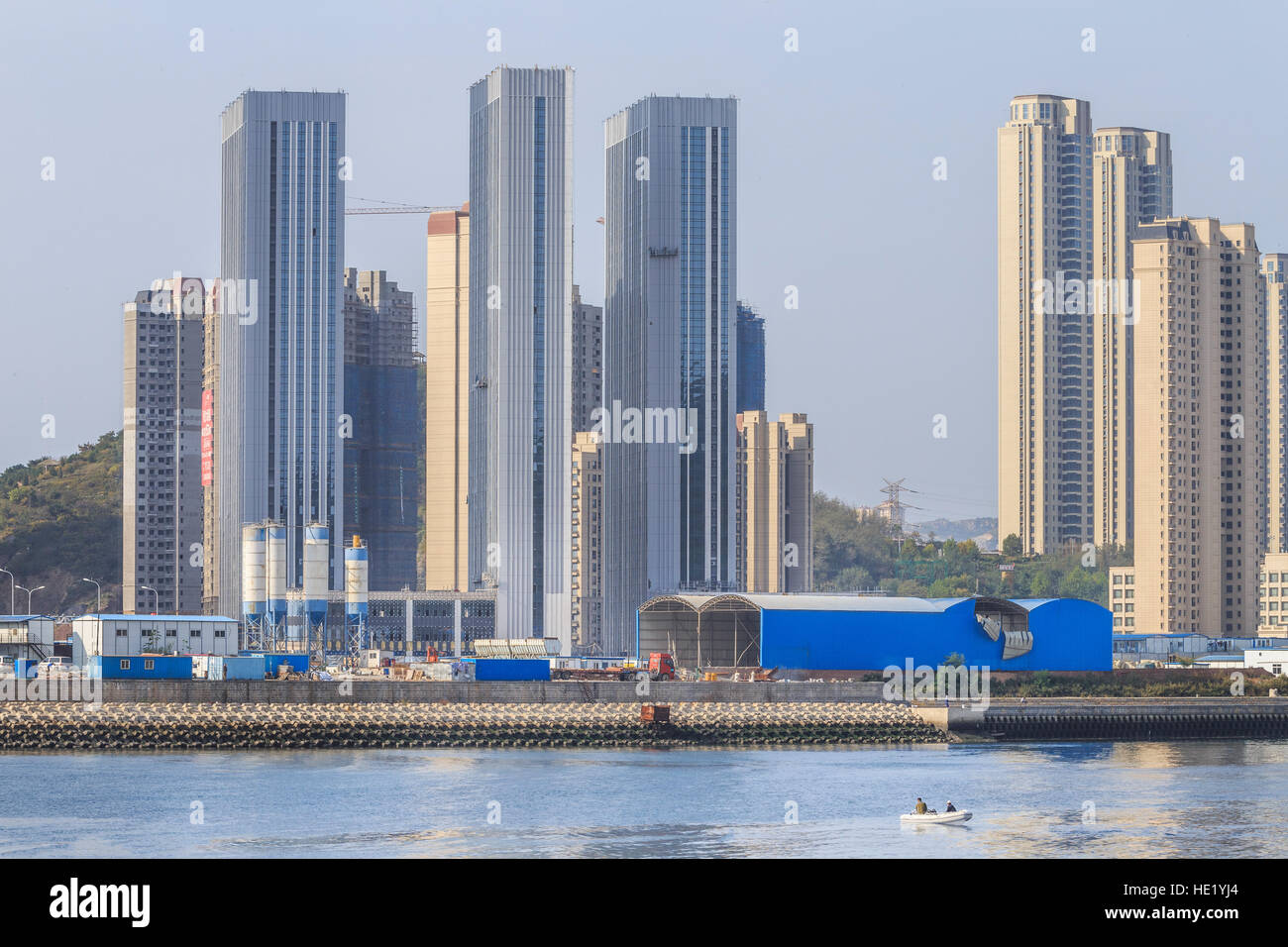 Dalian evening city building Stock Photo - Alamy