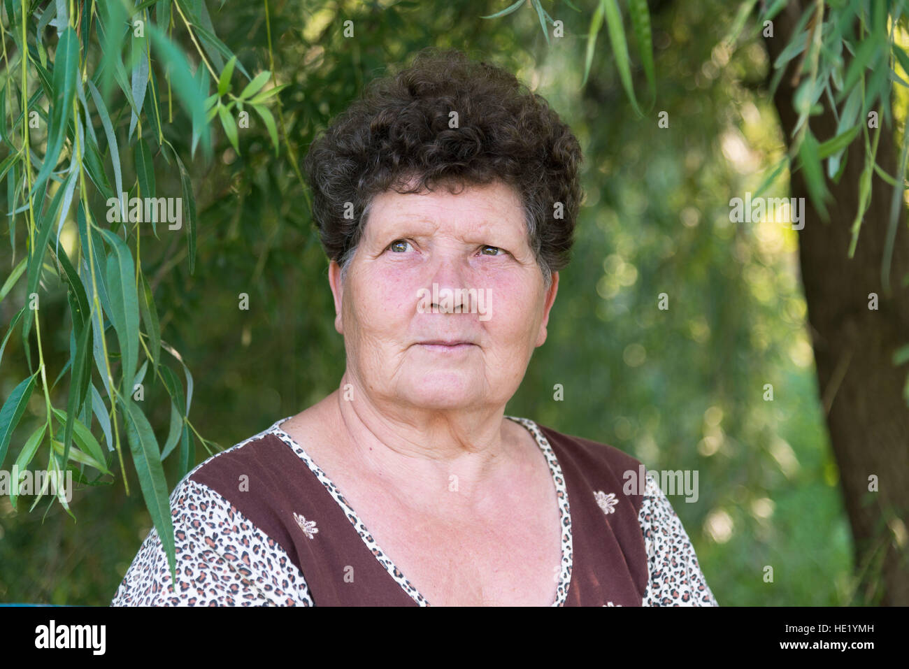 Curly hair old woman hi-res stock photography and images - Alamy