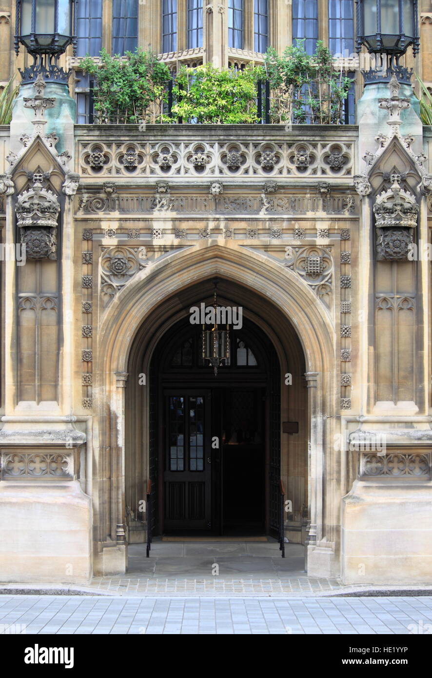 Entrance of Westminster Palace. London, UK Stock Photo