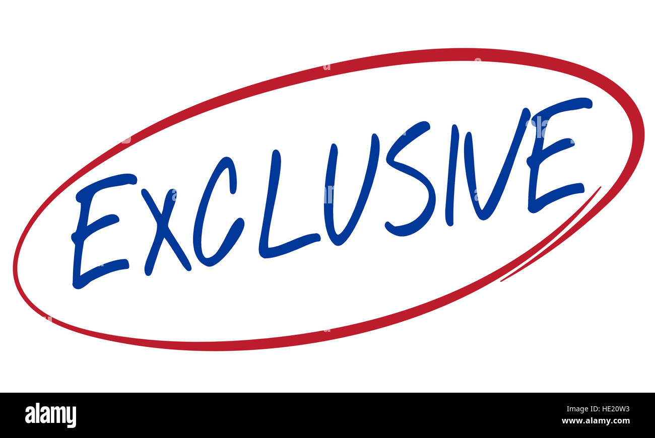 Exclusive word hi-res stock photography and images - Alamy