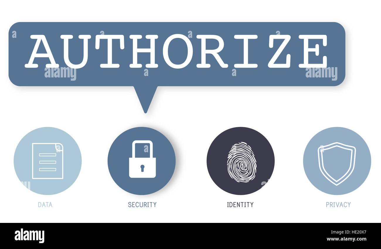 Authorization Permission Network Security System Concept Stock Photo
