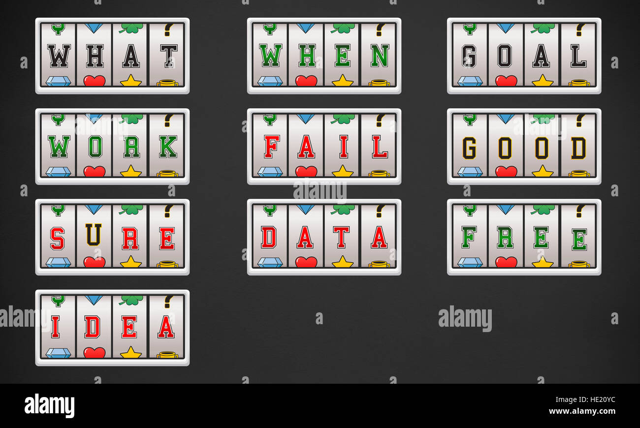 Slot Bingo Words Graphic Concept Stock Photo Alamy