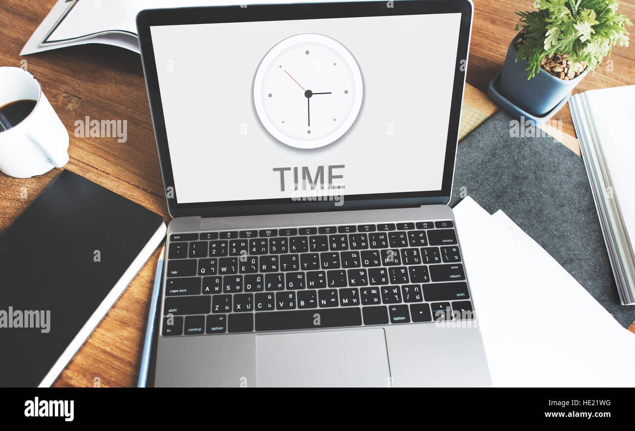 Time Clock Management Concept Stock Photo