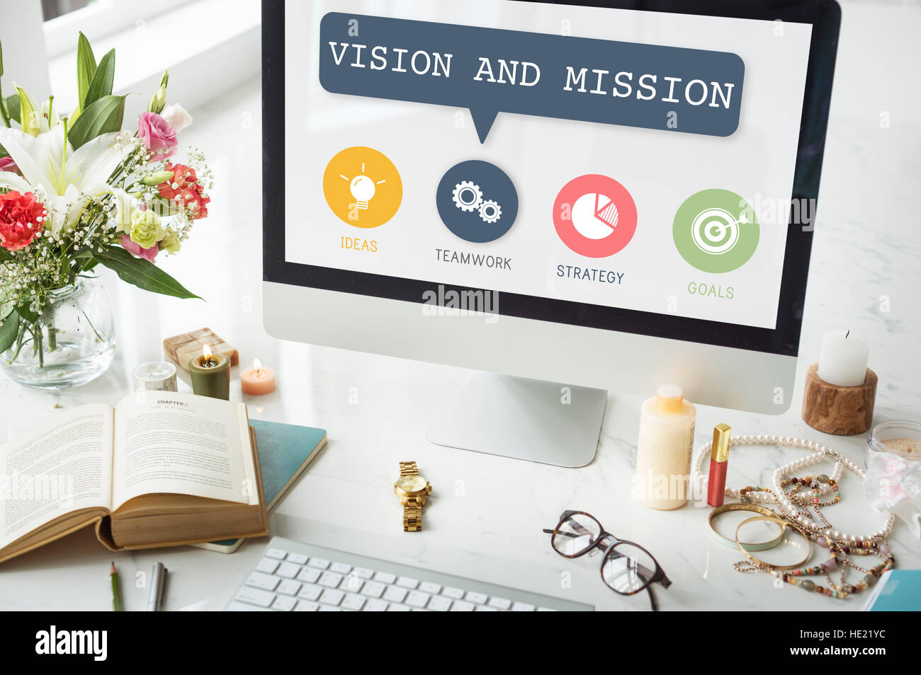 Vision Mission Business Planning Corporate Concept Stock Photo - Alamy