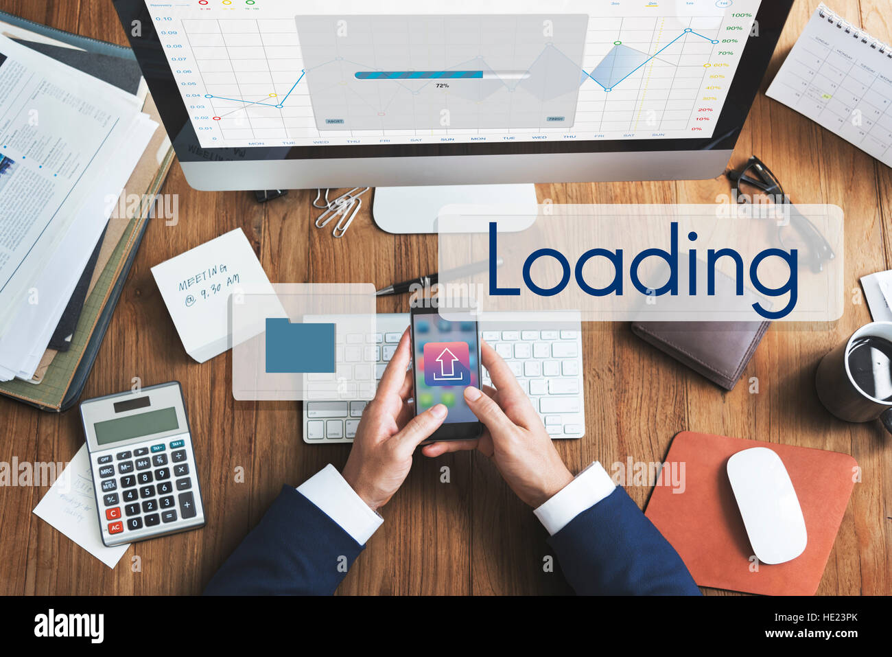 Transfer Loading Downloading Sending Sharing Concept Stock Photo - Alamy