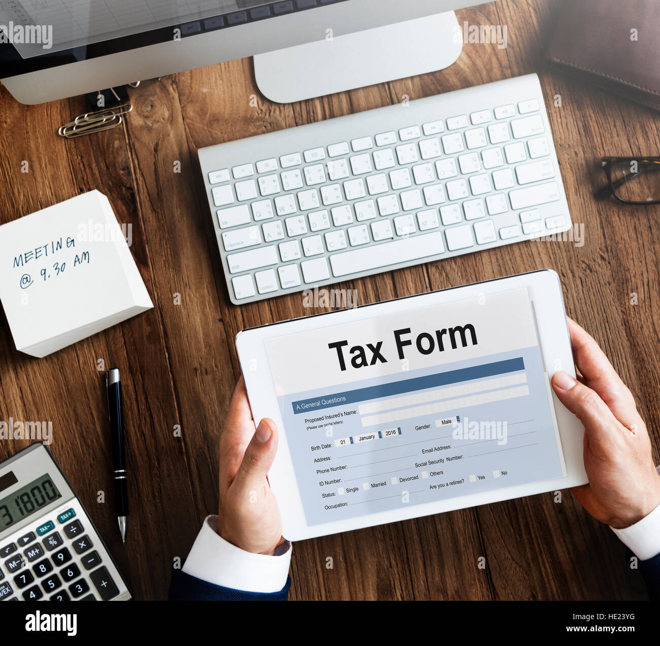 Tax Credits Claim Form Concept Stock Photo Alamy