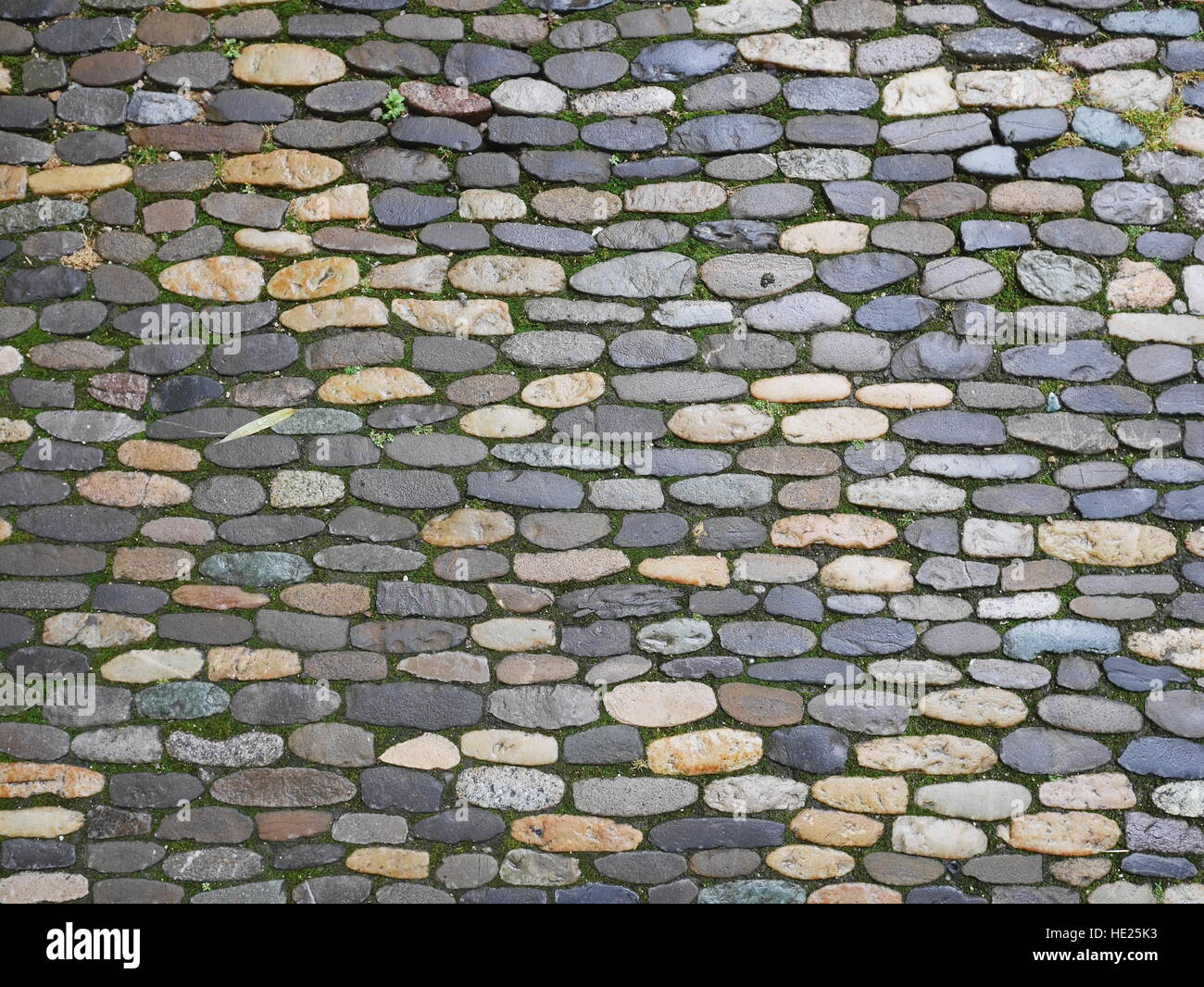 cobblestone wet Stock Photo