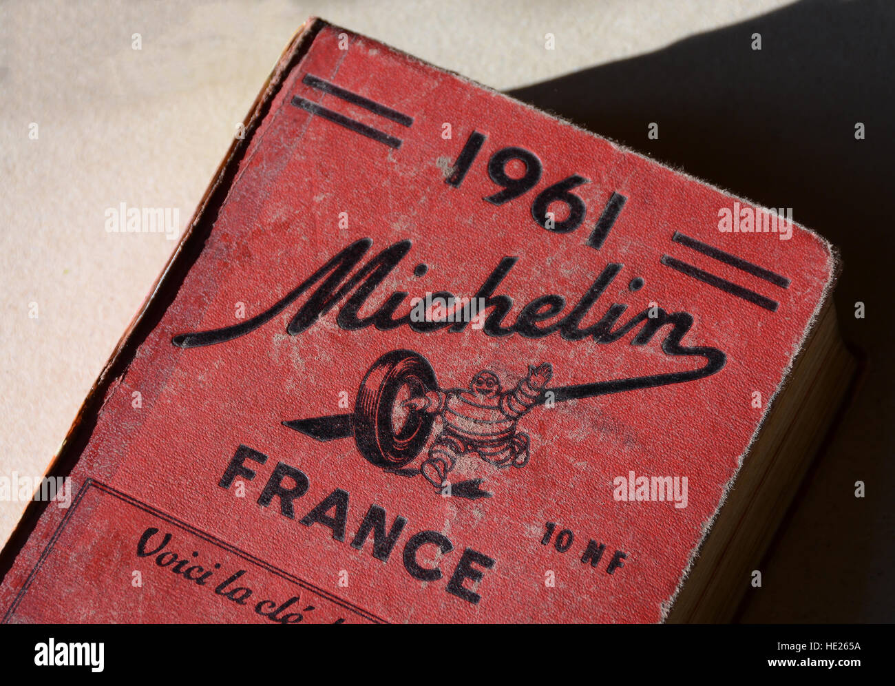 old Michelin red guide France french Stock Photo