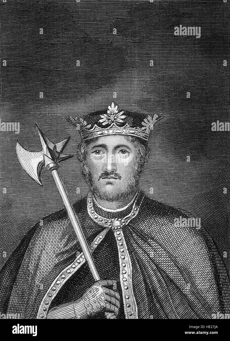 Richard I (1157 –1199) was King of England from 6 July 1189 until his death. He was the third of five sons of King Henry II of England and Duchess Eleanor of Aquitaine. He was known as Richard Cœur de Lion or Richard the Lionheart because of his reputation as a great military leader and warrior. Stock Photo