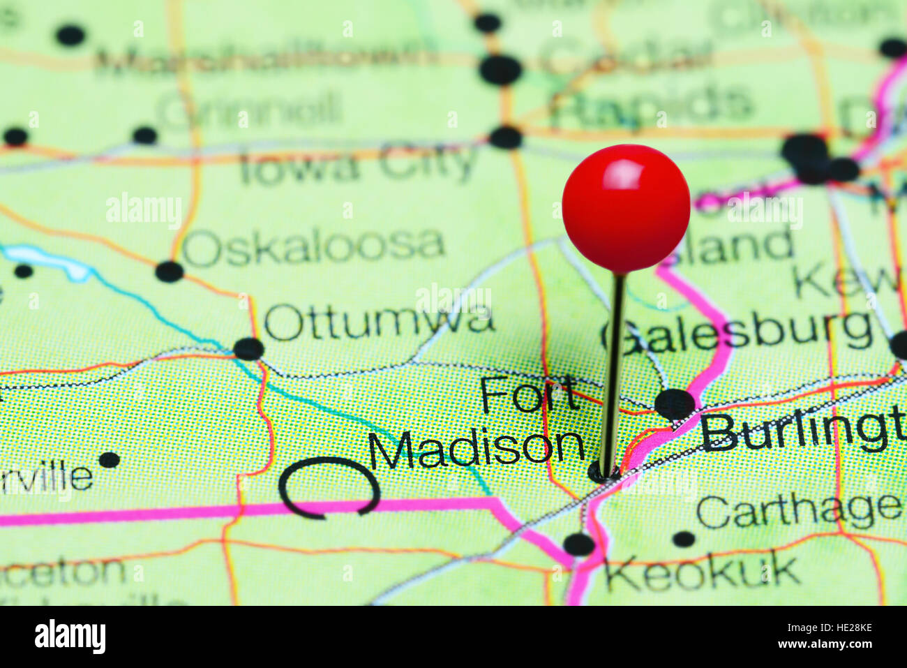 Fort madison on a map hires stock photography and images Alamy