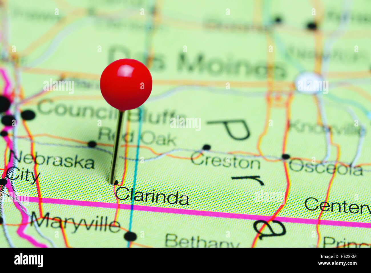 Clarinda map hires stock photography and images Alamy