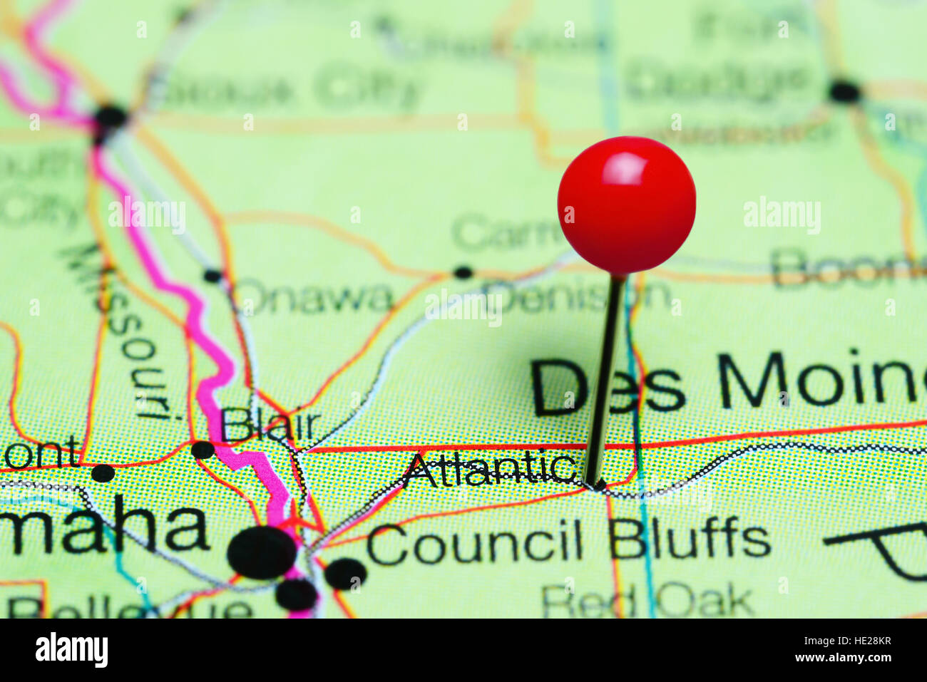 Atlantic iowa map hires stock photography and images Alamy