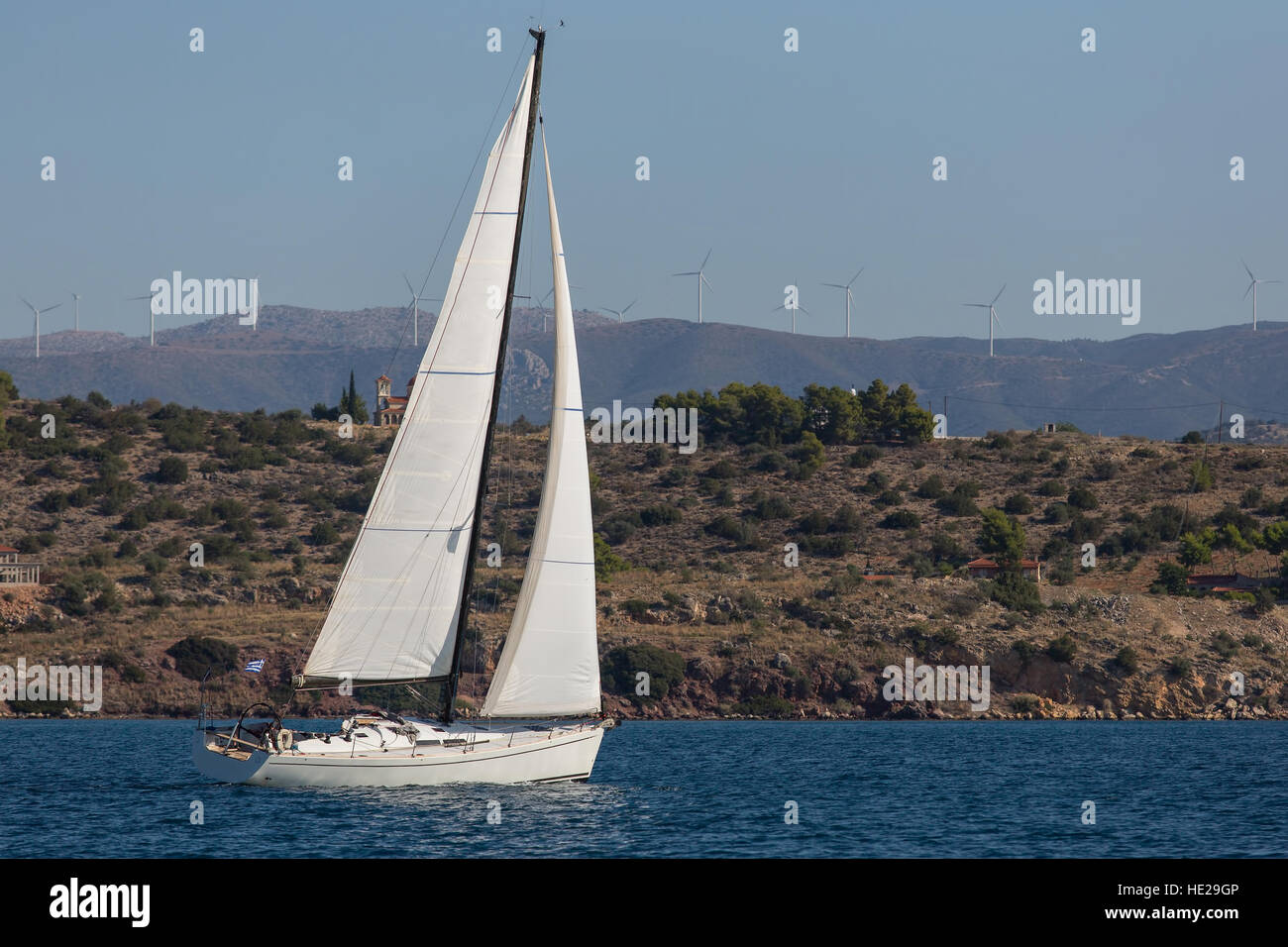 Sailing ship luxury yacht boat in the Sea Stock Photo - Alamy