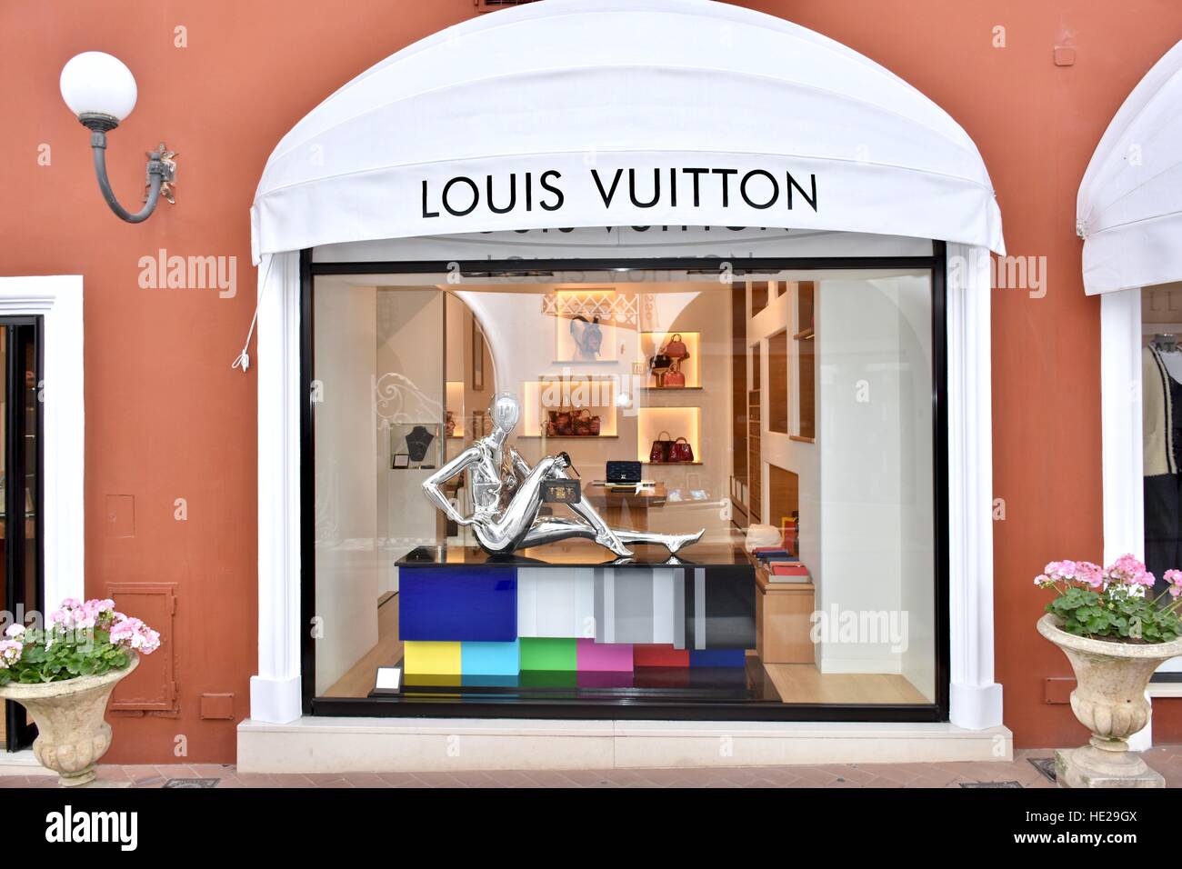 Louis Vuitton storefront on the island of Capri, Italy Stock Photo