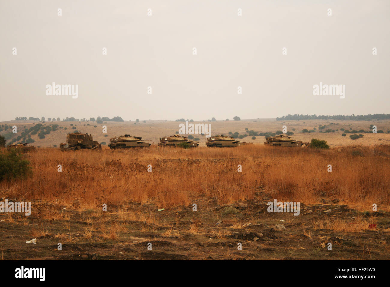 Israel army Idf modern main battle tank Merkava Mk 4 Stock Photo