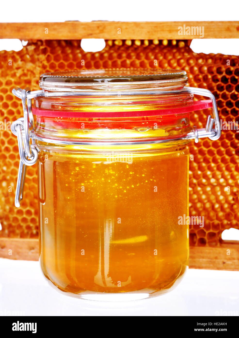 honey jar isolated Stock Photo - Alamy