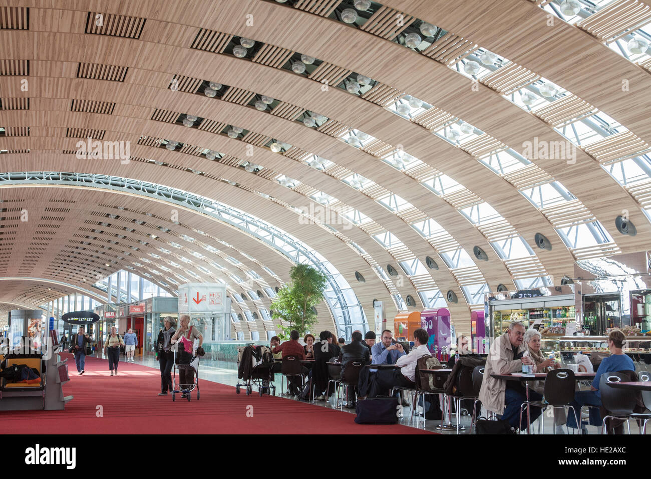 Charles De Gaulle CDG Airport Terminal E Designed By Paul Andreu Paris France Stock Photo Alamy