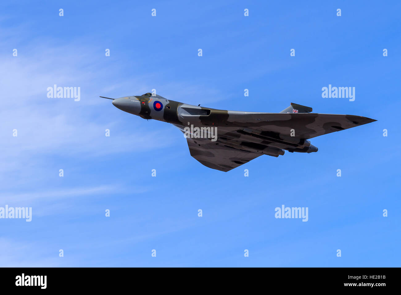 Avro Vulcan XH558 displaying to the crowds at Southport airshow Stock Photo