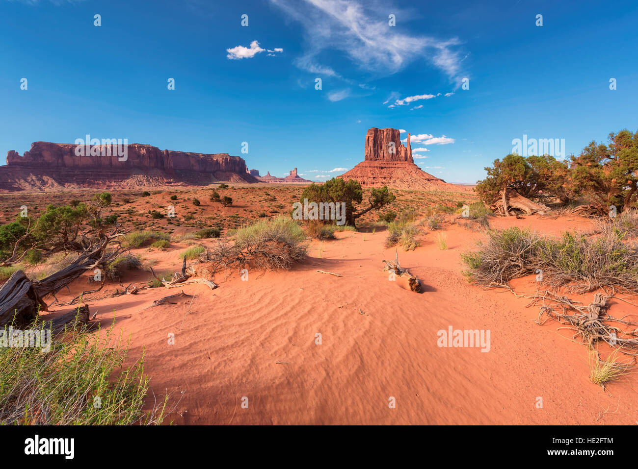 Sand dunes at Monument Valley Stock Photo
