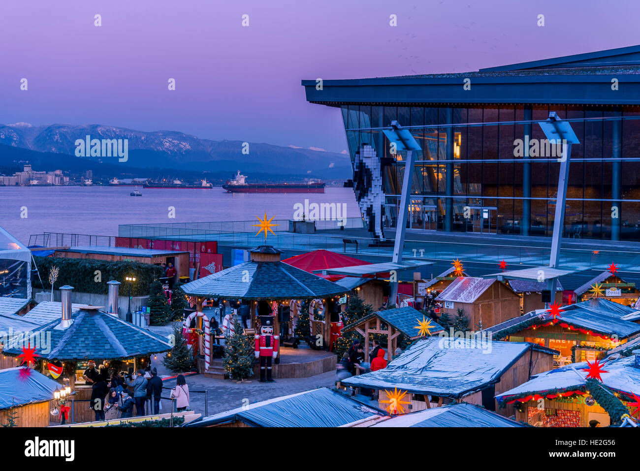 Vancouver Christmas Market, Jack Poole Plaza, Vancouver, British