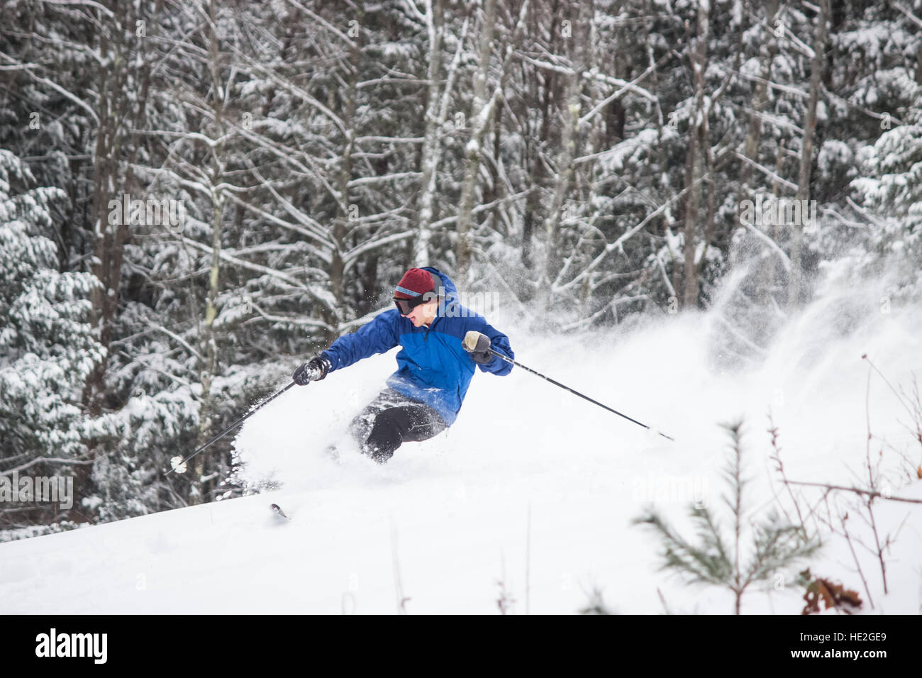 Boy in blue ski jacket hi-res stock photography and images - Alamy