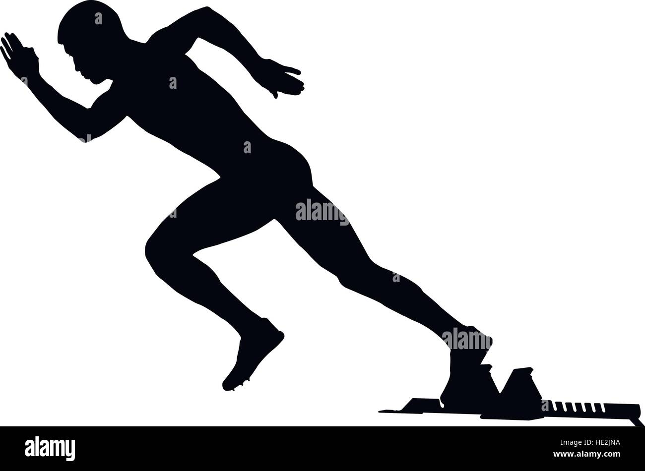 sprinter blocks silhouette