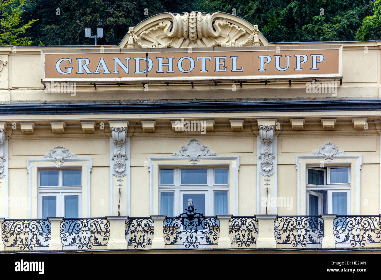 Grandhotel Pupp, Karlovy Vary West Bohemia, Czech Republic Stock Photo